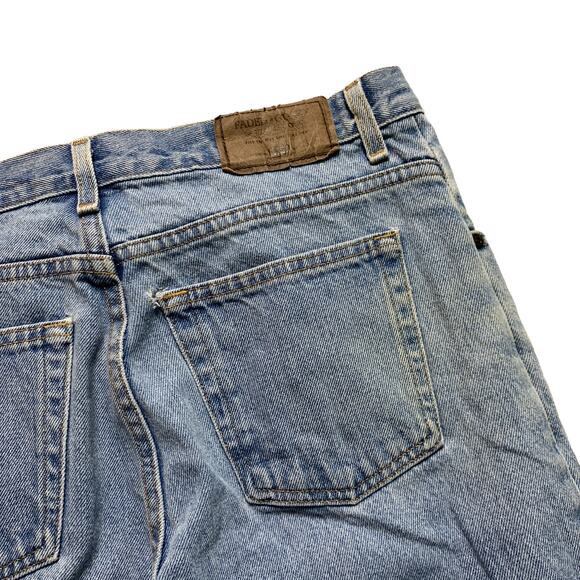 Faded Glory Vintage Original Light Wash Raw Hem Straight Leg Denim Jeans - Picture 6 of 7